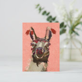 Carte postale ALPACA ROSE (Debout devant)