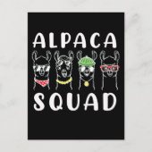 Carte Postale Alpaca Squad Gangster Funny Alpaca Amis (Devant)