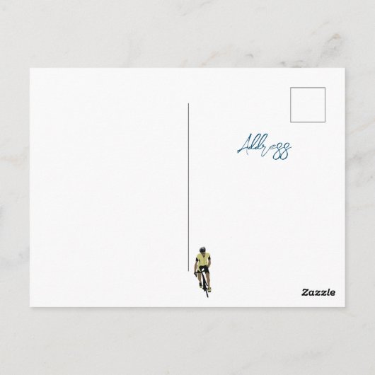 Carte Postale Alpe d’Huez, vélo imprimé numérique (Dos)