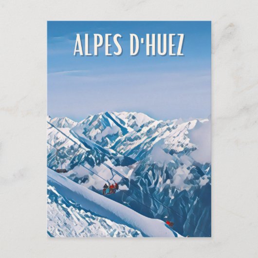 Carte Postale Alpe d'Huez Station de ski (Devant)