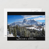 Carte postale Alpe di Siusi en hiver (Devant / Derrière)