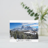 Carte postale Alpe di Siusi en hiver (Debout devant)