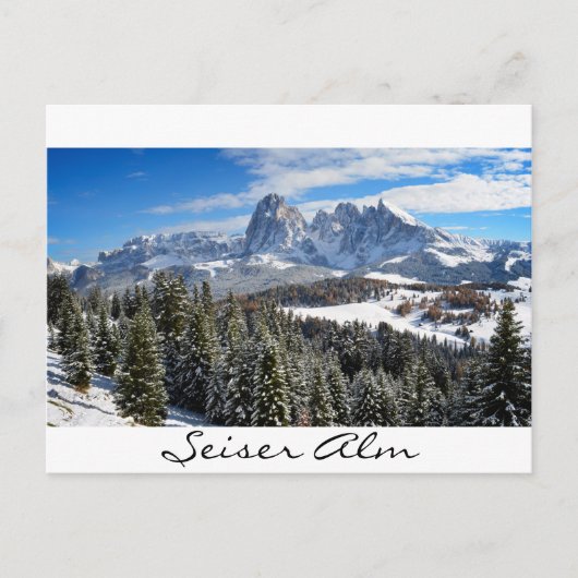 Carte postale Alpe di Siusi en hiver (Devant)