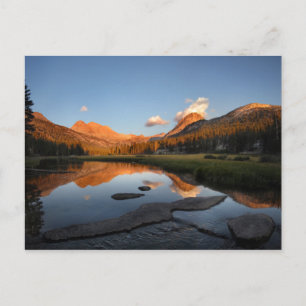 Carte Postale Alpenglow de coucher de soleil McClure Meadow - se