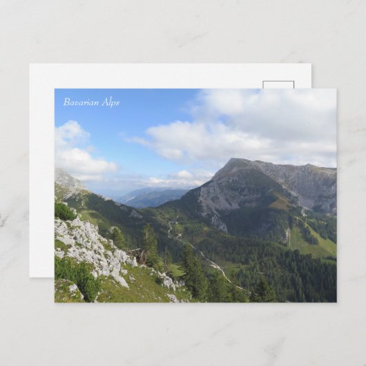 Carte Postale Alpes bavaroises (Devant / Derrière)