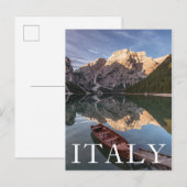 Carte Postale Alpes dolomitiques | Pragser Wildsee | Tyrol, Ital (Devant / Derrière)