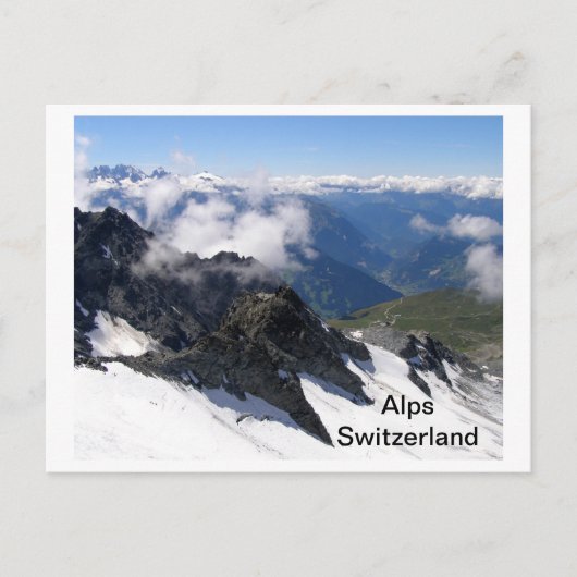 Carte Postale Alpes en Suisse (Devant)