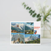 Carte Postale Alpes françaises vintages, Chamonix multiview (Debout devant)