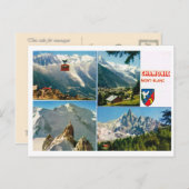Carte Postale Alpes françaises vintages, Chamonix multiview (Devant / Derrière)