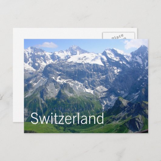 Carte Postale Alpes suisses (Devant / Derrière)