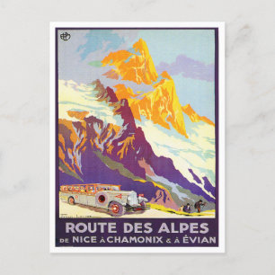Carte Postale Alpes Tour France voyage vintage