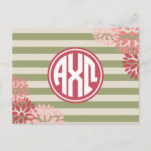 Carte Postale Alpha Chi Omega   Motif de bande monographique