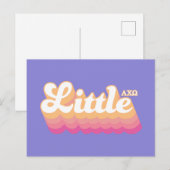 Carte Postale Alpha Chi Omega | Petite soeur (Devant / Derrière)