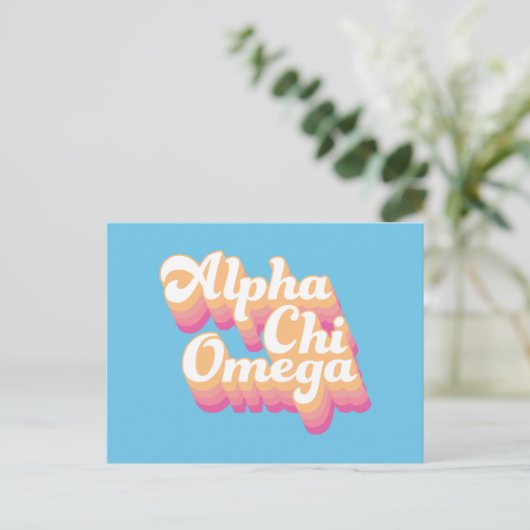 Carte Postale Alpha Chi Omega | Script Super (Debout devant)
