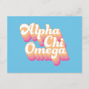 Carte Postale Alpha Chi Omega   Script Super