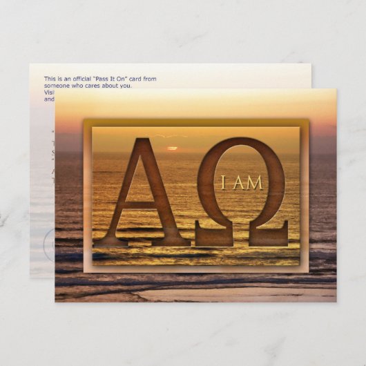 Carte Postale Alpha et Oméga (Devant / Derrière)