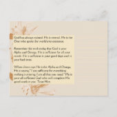 Carte Postale Alpha et Oméga | Bible dévotionnelle Noms de Dieu  (Dos)