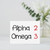Carte Postale alpha omega (Debout devant)