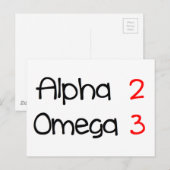 Carte Postale alpha omega (Devant / Derrière)