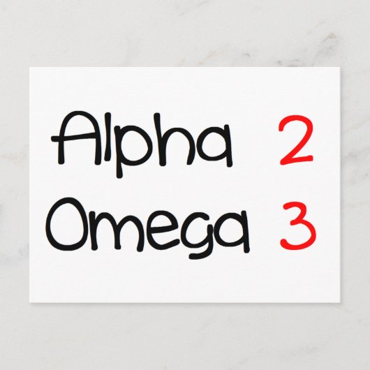 Carte Postale alpha omega (Devant)