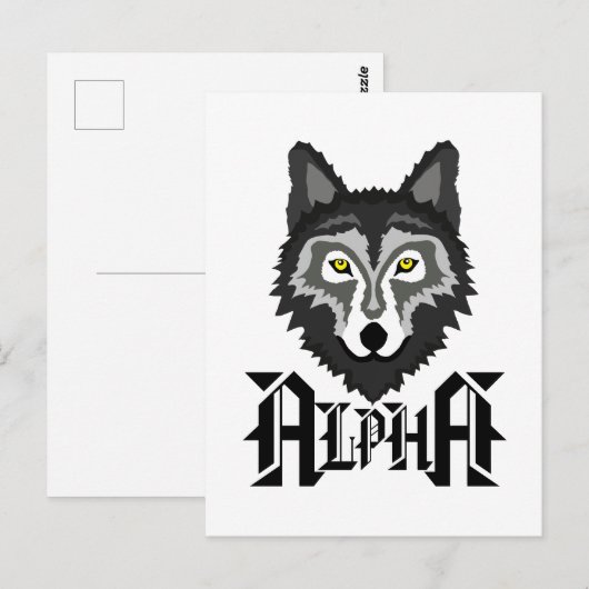 Carte Postale Alpha Wolf (Devant / Derrière)