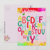 Carte Postale Alphabet (Devant / Derrière)