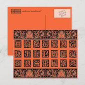 Carte postale Alphabet (Devant / Derrière)