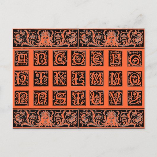 Carte postale Alphabet (Devant)