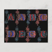 Carte postale Alphabet (Devant)