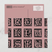 Carte postale Alphabet (Devant / Derrière)