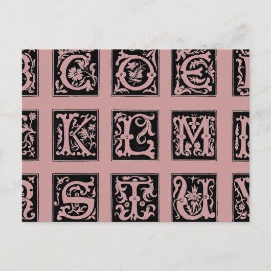 Carte postale Alphabet (Devant)