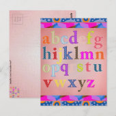 Carte postale Alphabet (Devant / Derrière)