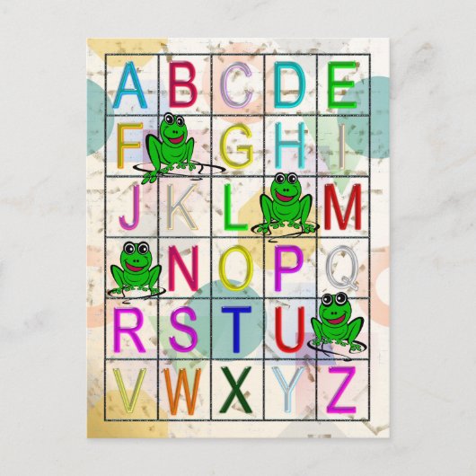 Carte Postale Alphabet (Devant)