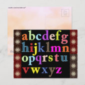 Carte Postale Alphabet (Devant / Derrière)