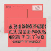 Carte postale Alphabet (Devant / Derrière)