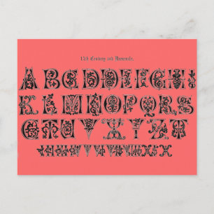 Carte postale Alphabet