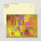 Carte postale Alphabet (Devant / Derrière)