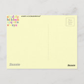 Carte postale Alphabet (Dos)