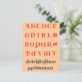 Carte postale Alphabet (Debout devant)