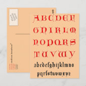 Carte postale Alphabet (Devant / Derrière)