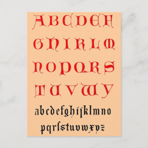 Carte postale Alphabet