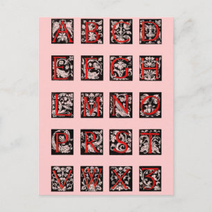 Carte postale Alphabet