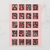 Carte postale Alphabet (Devant)
