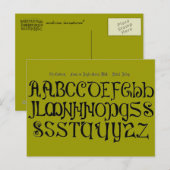 Carte postale Alphabet (Devant / Derrière)