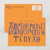 Carte postale Alphabet (Devant / Derrière)