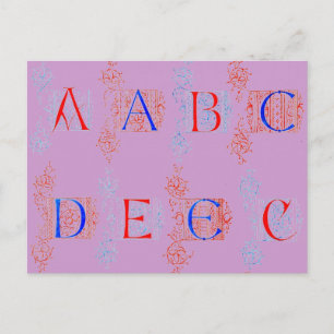 Carte postale Alphabet