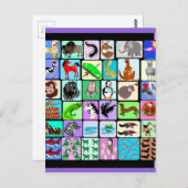 Carte Postale Alphabet (Devant / Derrière)