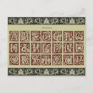 Carte postale Alphabet