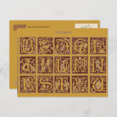 Carte postale Alphabet (Devant / Derrière)