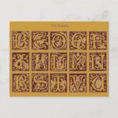 Carte postale Alphabet (Devant)